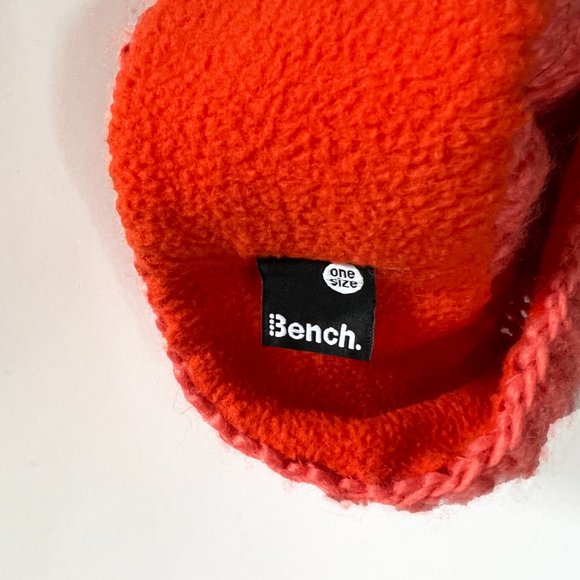 Bench Beanie Cable Knit Hat with Bench Logo Embroidery, Orange - Picture 5 of 6